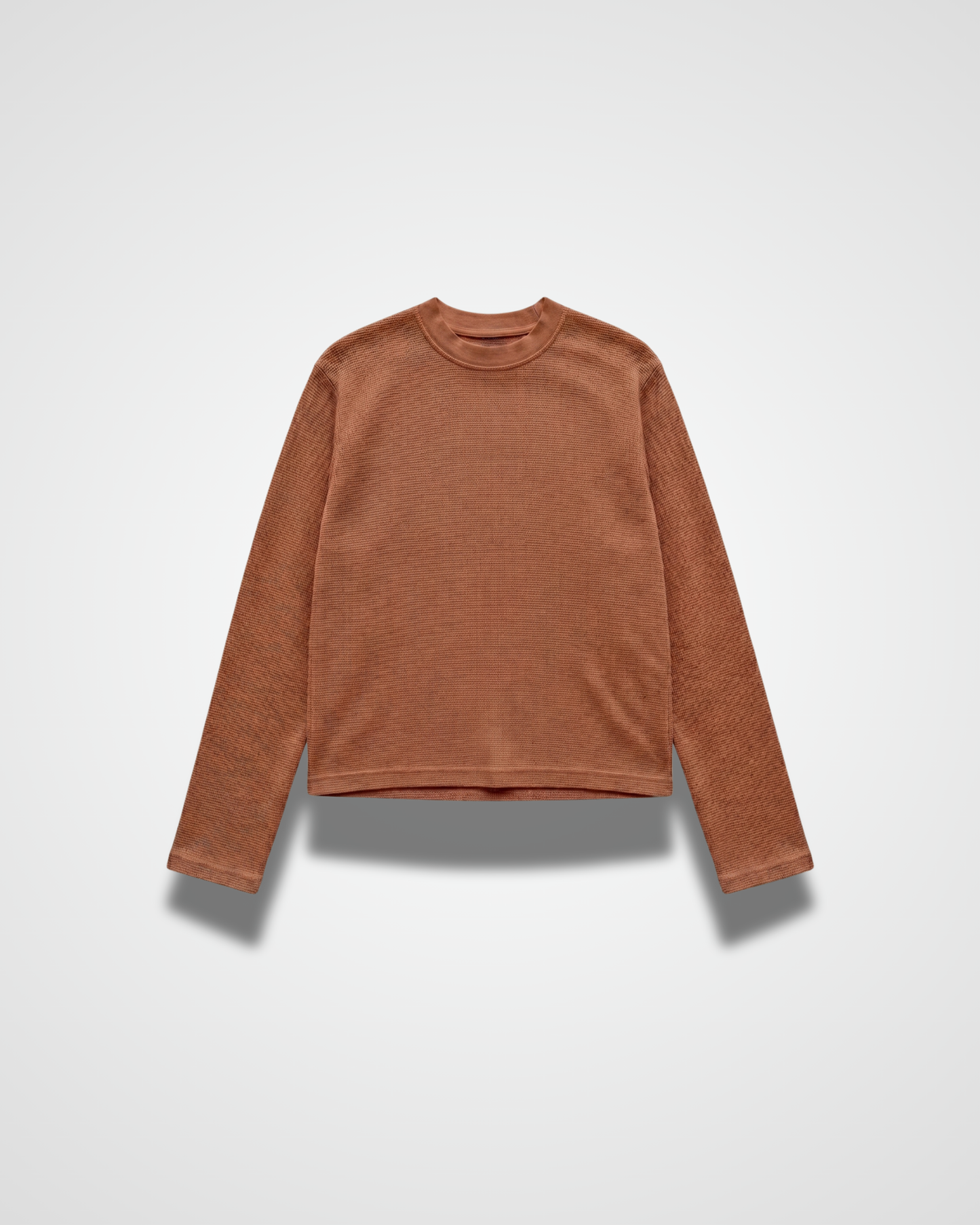 Waffle Knit Oversized Full Sleeves Shirt