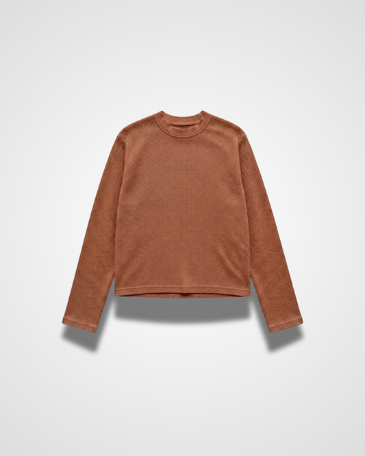 Waffle Knit Oversized Full Sleeves Shirt