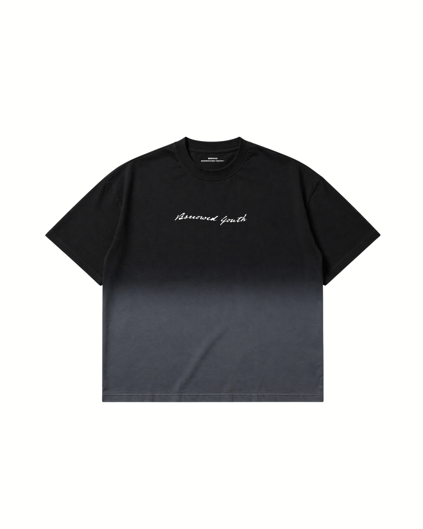 Black Ombré Washed Boxy T-Shirt