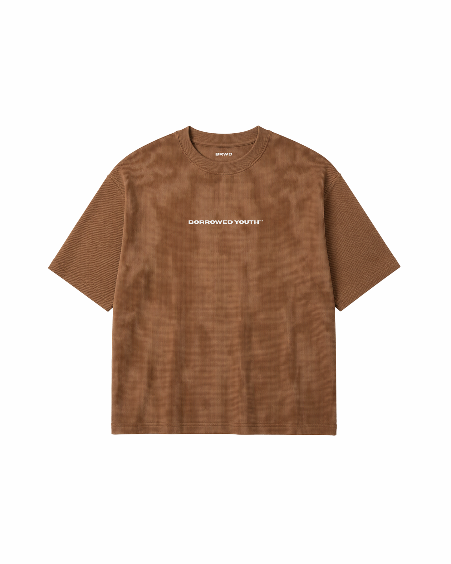 Waffle Knit Boxy Oversized T-Shirt