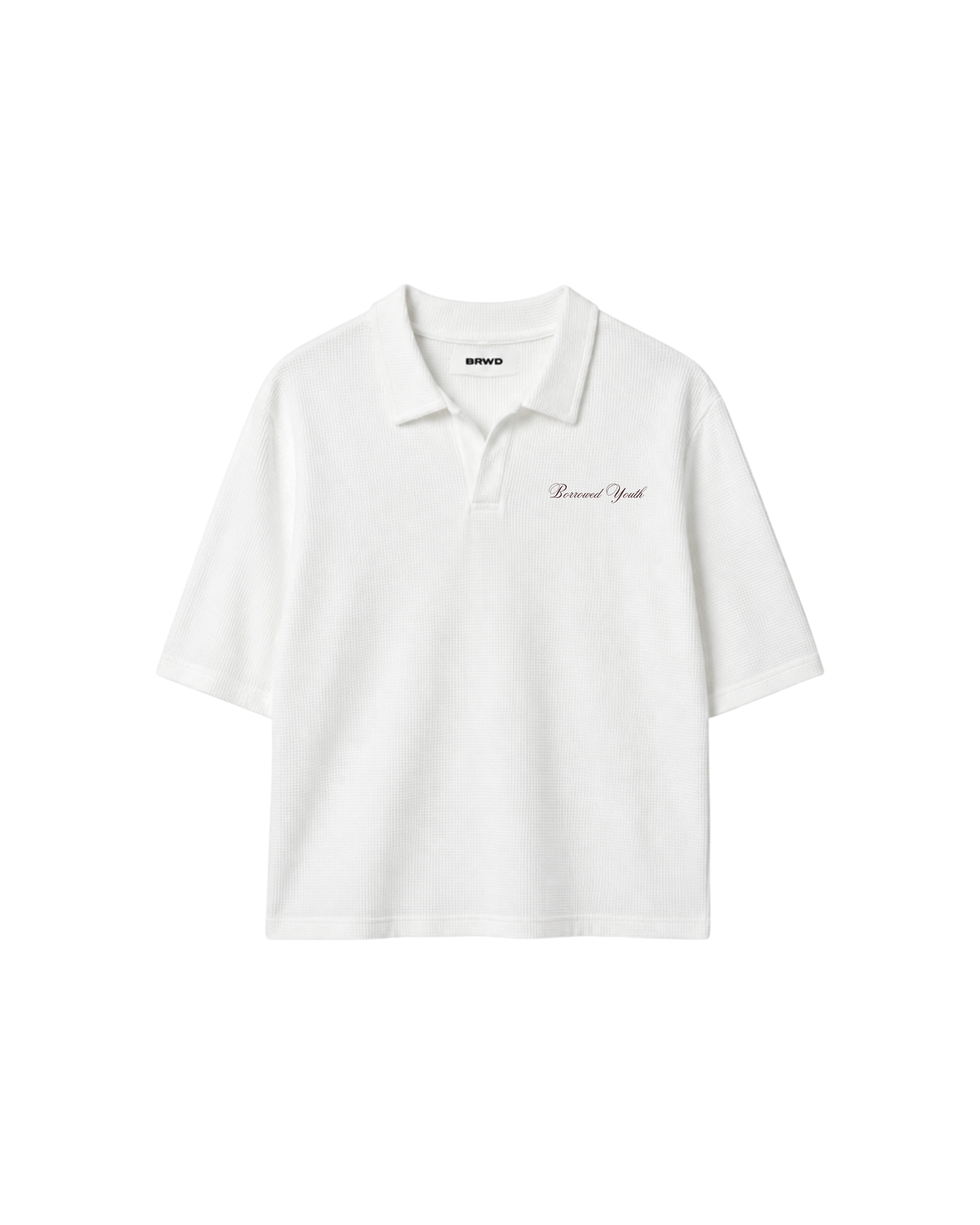Waffle Knit Polo T-Shirt