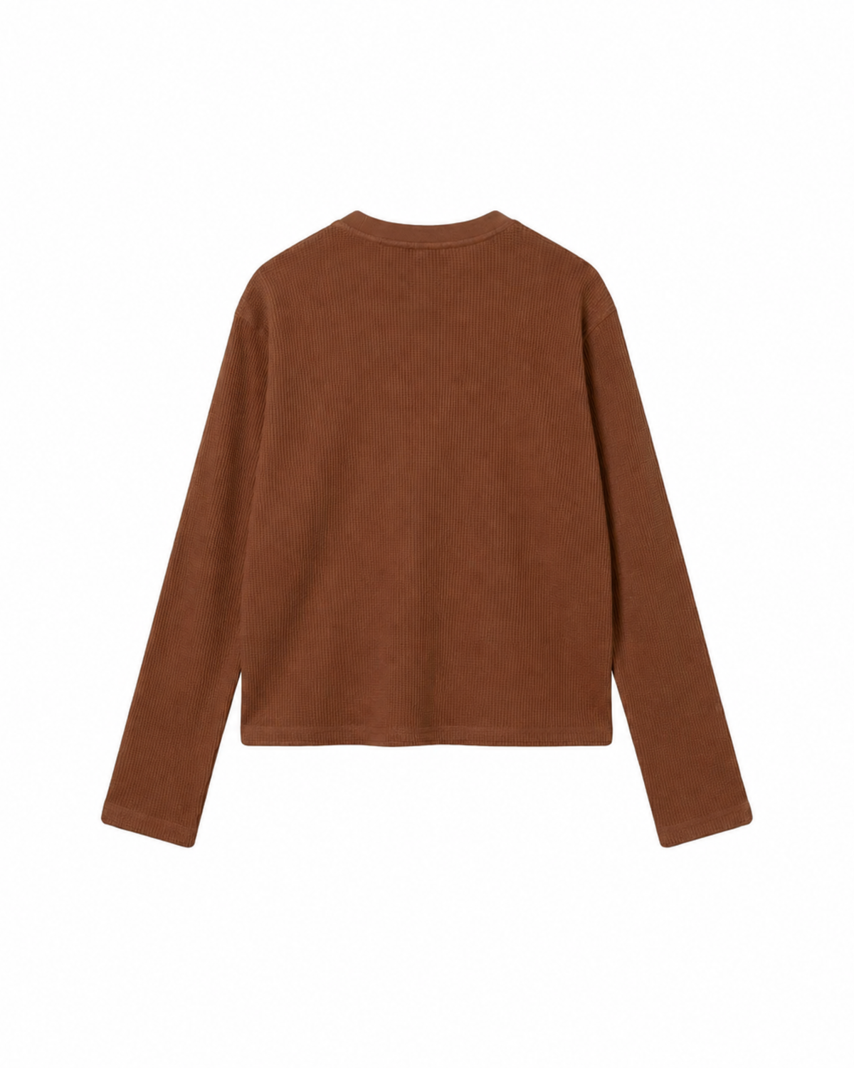 Waffle Knit Oversized Full Sleeves Shirt