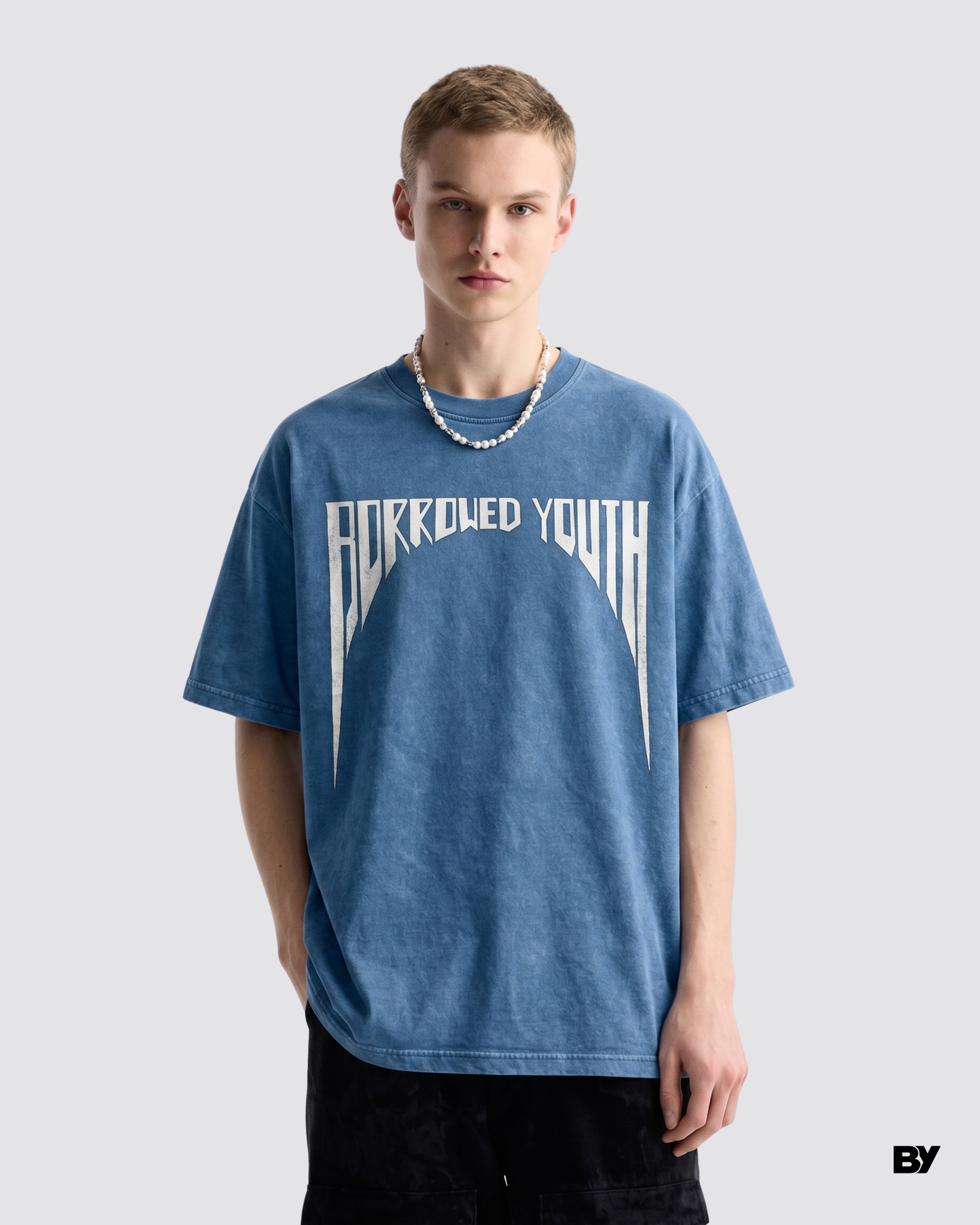 Youth Oversized Denim Washed T-Shirt