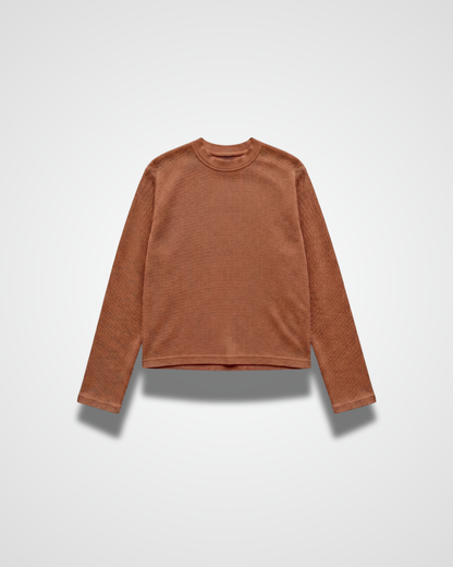 Waffle Knit Oversized Full Sleeves Shirt