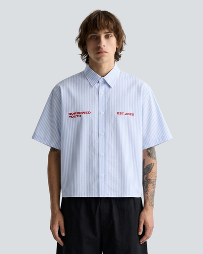 Boxy Blue Stripes Shirt