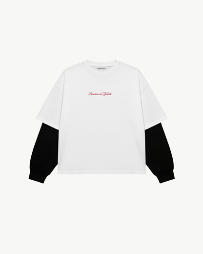 Borrowed Youth Layered Sleeve Oversized T-Shirt