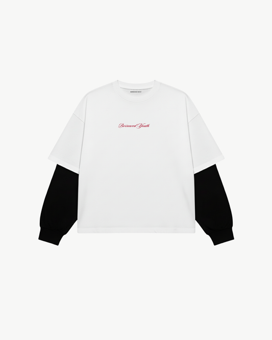 Borrowed Youth Layered Sleeve Oversized T-Shirt
