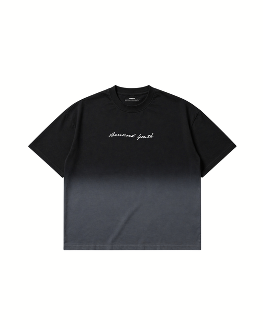 Black Ombré Washed Boxy T-Shirt