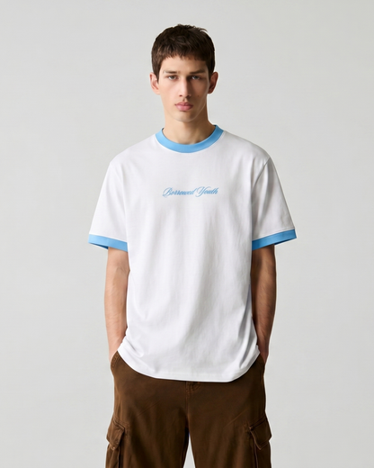 Ringer T-Shirt Blue & White
