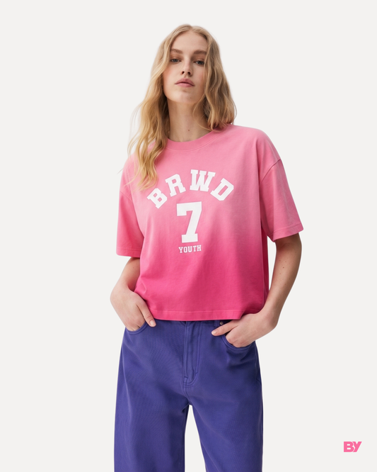Borrowed Youth Ombré Washed Pink T-Shirt