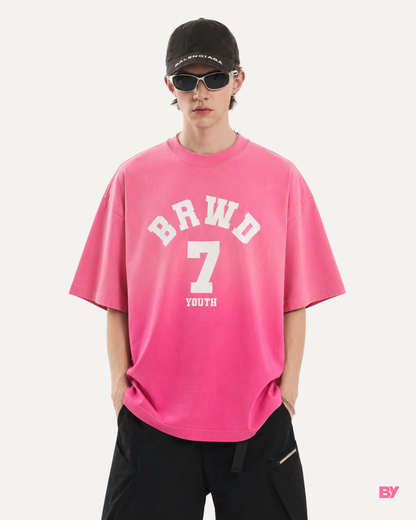 Borrowed Youth Ombré Washed Pink T-Shirt