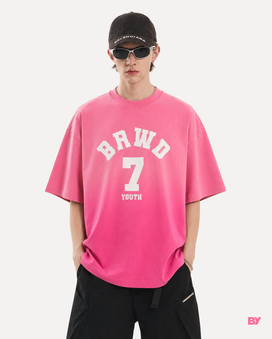 Borrowed Youth Ombré Washed Pink T-Shirt