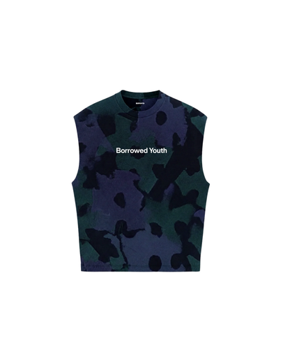 Oversized Tank Top-Leaf Camo