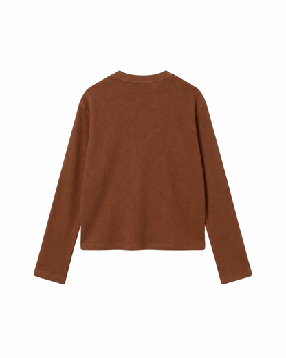 Waffle Knit Oversized Full Sleeves Shirt