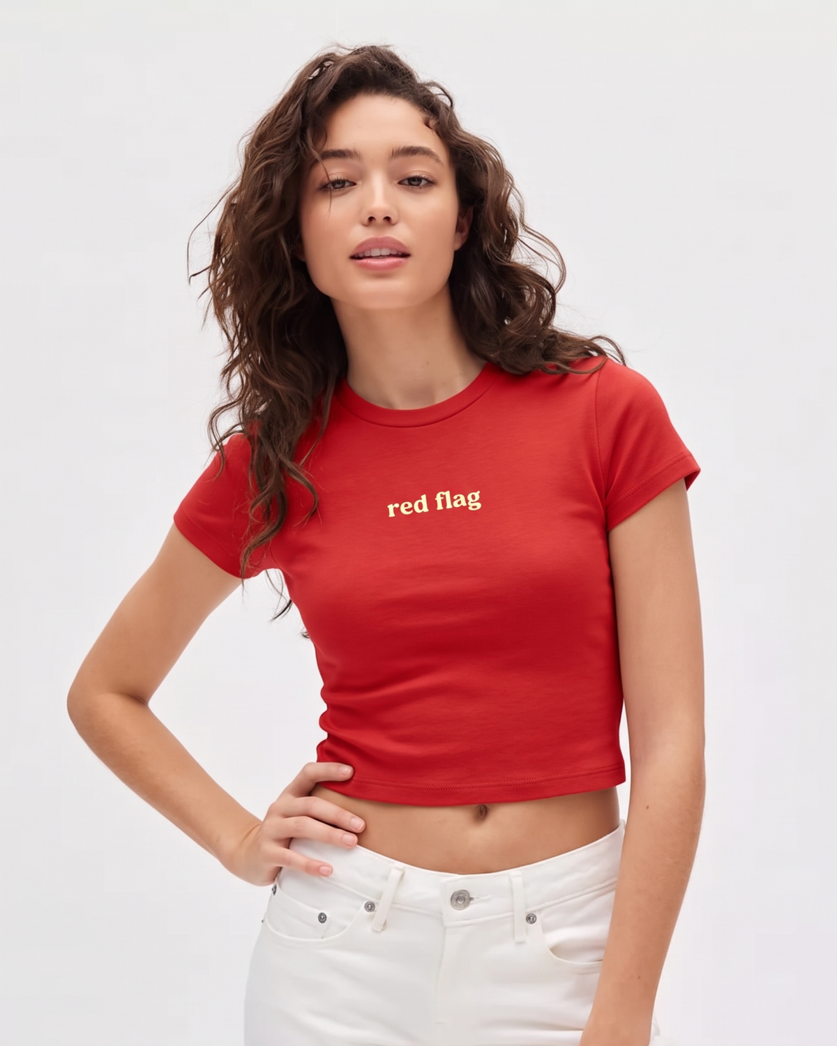 Red Flag Baby Tee