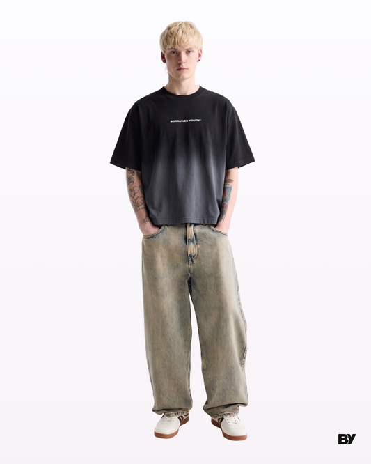 Boxy Black Ombrè T-Shirt