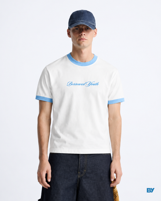 Ringer T-Shirt Blue & White