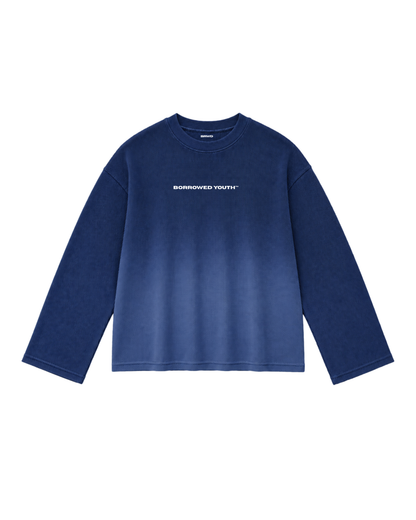 Waffle Knit Ombrè Washed Full Sleeves