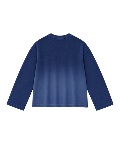 Waffle Knit Ombrè Washed Full Sleeves