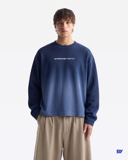 Waffle Knit Ombrè Washed Full Sleeves