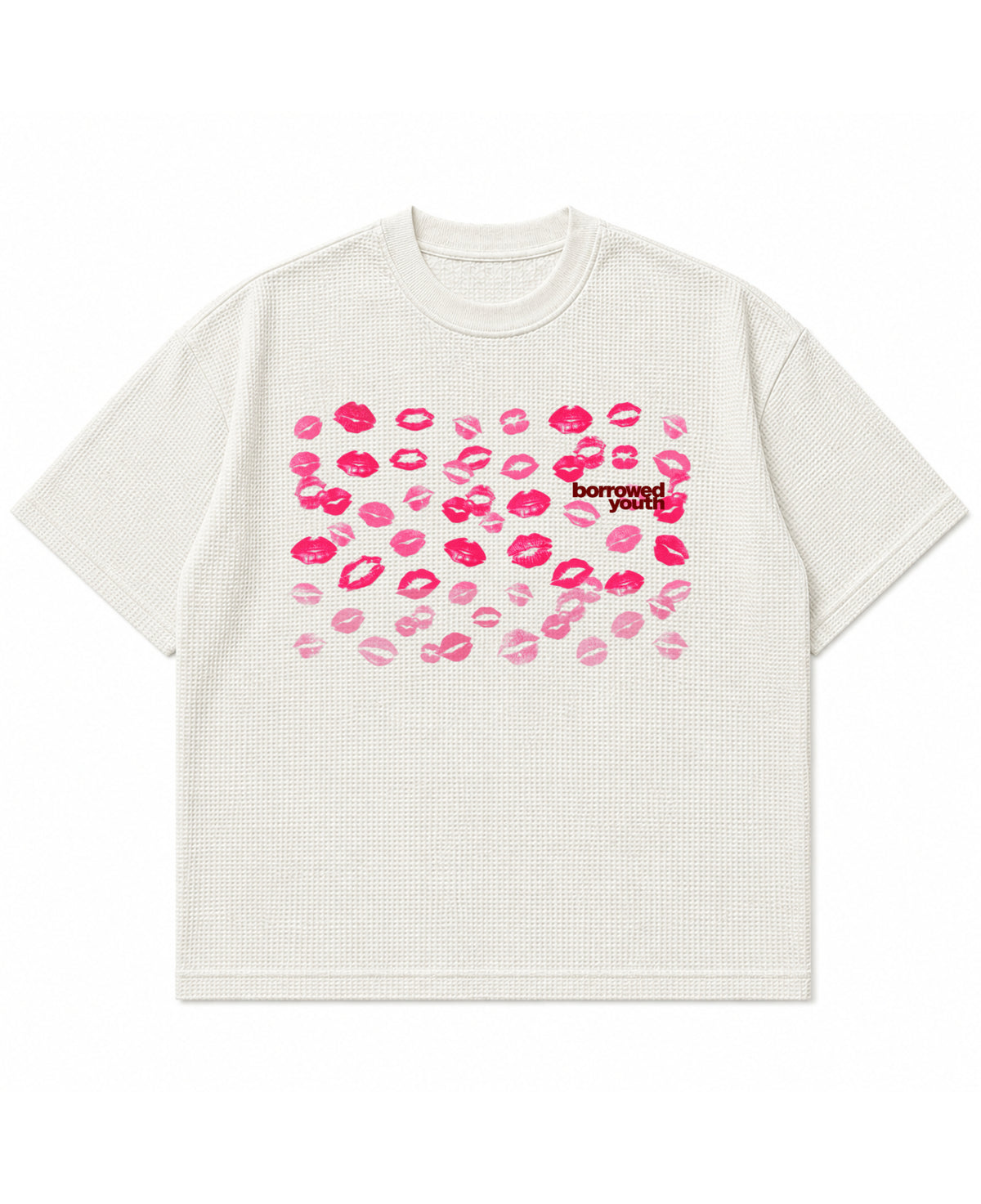 Off-white waffle boxy fit Front Design