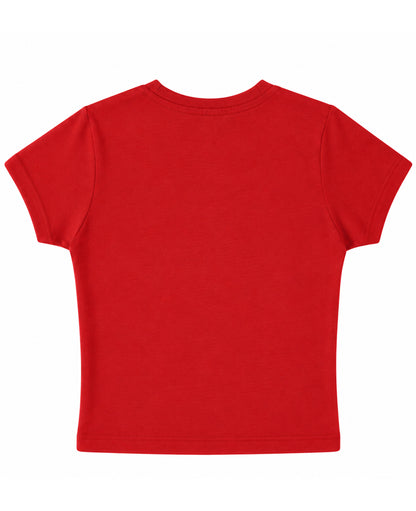Red Baby Tee Back Design